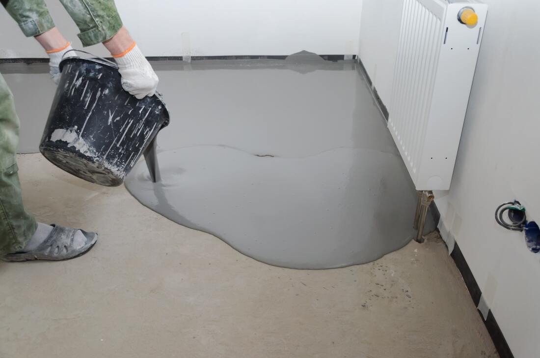 Concrete floor leveling is being done for our Abbotsford client who is looking to get their floors renovated.