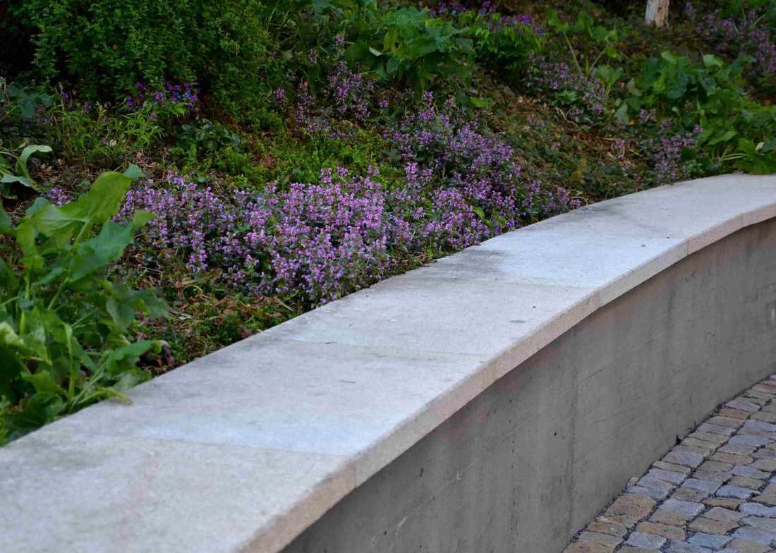 This concrete retaining wall was installed in a municipal park in Abbotsford.